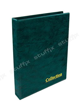 Альбом для банкнот и монет на кольцах зелёный "Collection" Optima без листов