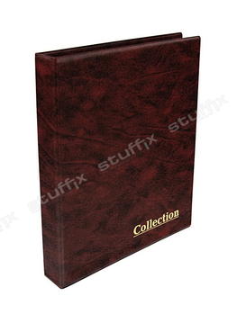 Альбом для монет и бон на кольцах коричневый "Collection" Optima без листов с увеличенным корешком