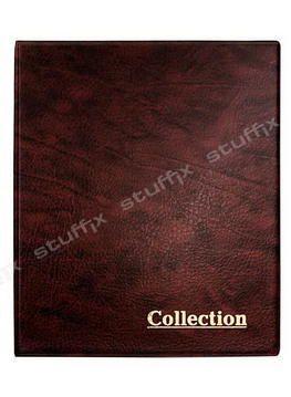 Альбом для банкнот и монет на кольцах коричневый "Collection" Optima без листов