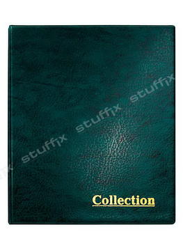 Альбом для купюр и монет на кольцах зелёный "Collection" Optima без листов с расширенным корешком