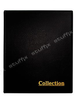 Альбом для банкнот и монет на кольцах чёрный "Collection" Optima без листов