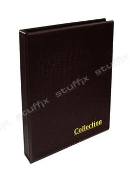 Альбом для банкнот и монет на кольцах коричневый "Collection" Optima без листов